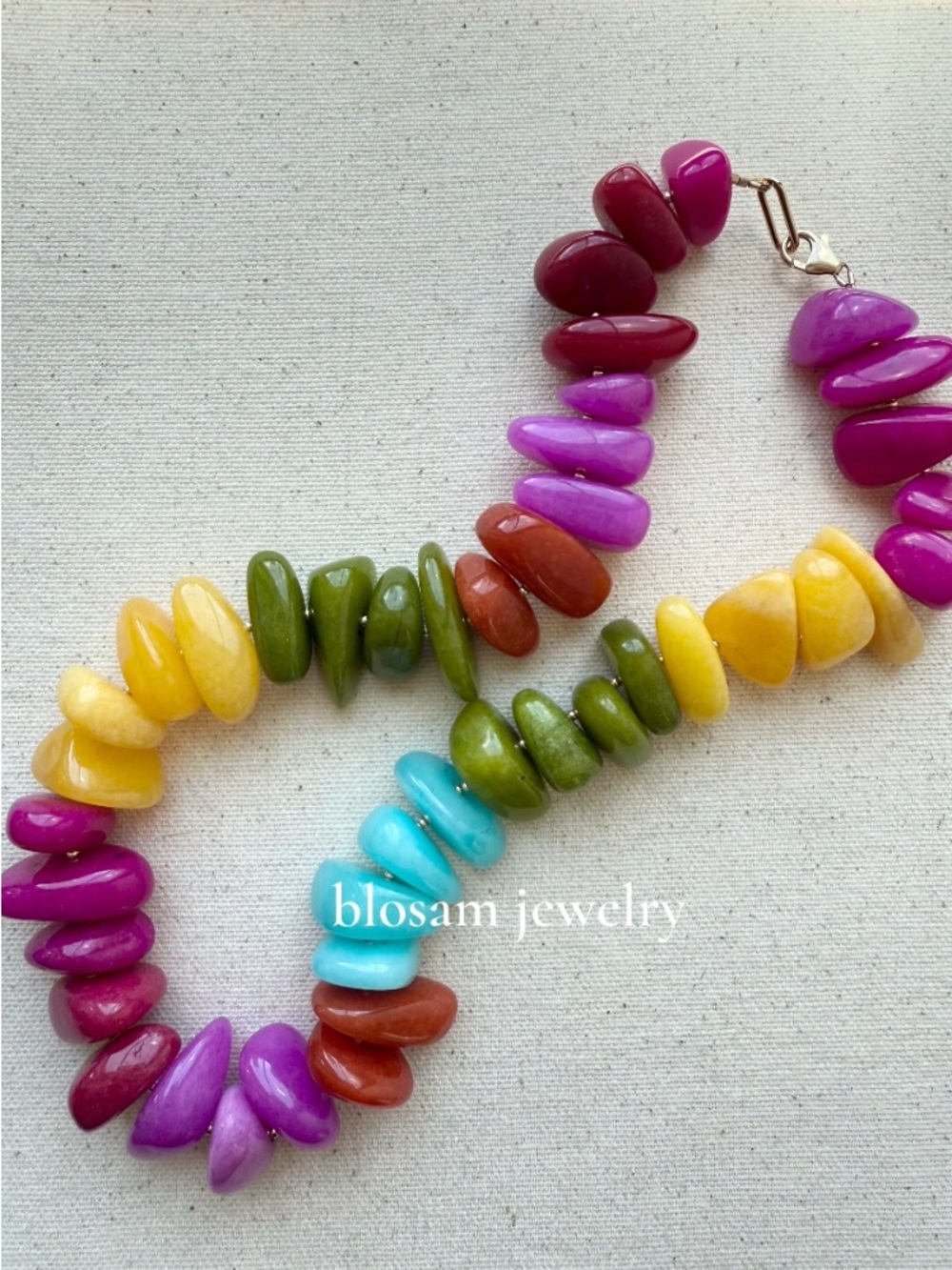 Chunky Rainbow Stone Necklace